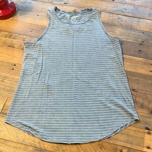 Maurices 24/7 Light Blue Striped Tank Top